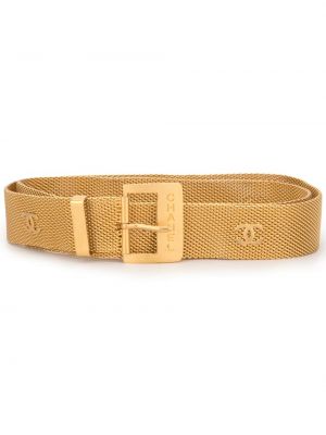 Cinturón de malla Chanel Pre-owned dorado