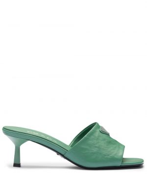 Sandali di pelle Prada verde