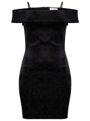 Sametové mini šaty Christopher Kane - černá