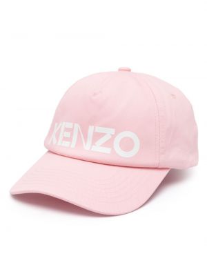 Βαμβακερό κασκέτο Kenzo ροζ