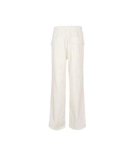 Pantalones de algodón plisados Jil Sander blanco