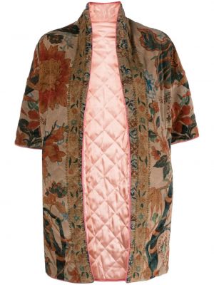 Palton cu model floral matlasate Pierre-louis Mascia bej