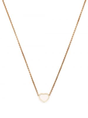 Ogrlica z perlami iz rožnatega zlata z vzorcem srca Chopard