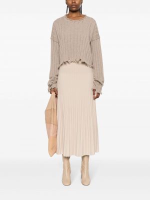 Kašmírový svetr s oděrkami Uma Wang béžový