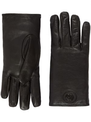 Mănuși din piele Gucci negru