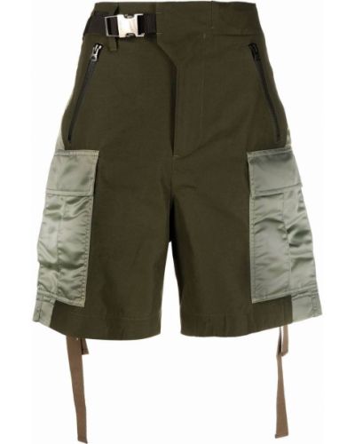 Bomull cargo shorts Sacai grønn