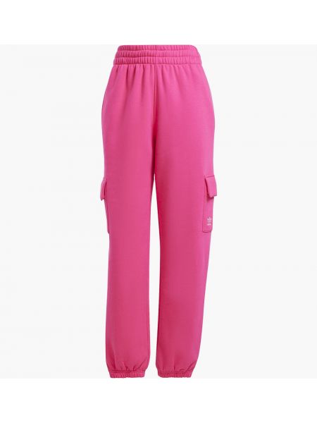 Флісові штани карго Adidas рожеві