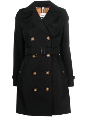 Hosszú kabát Burberry - fekete