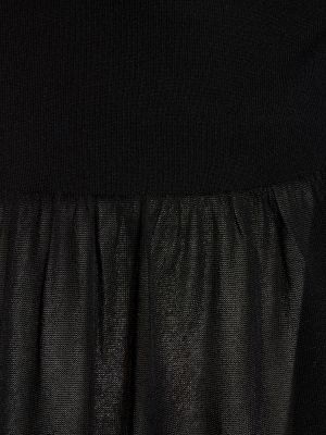 Viskózové dlouhé šaty Matteau čierna