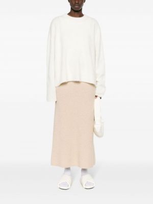 Kašmírový svetr s kulatým výstřihem Lisa Yang bílý