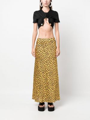 Leopardí dlouhá sukně s potiskem Rabanne