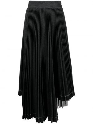 Plisovaná asymetrická dlhá sukňa Msgm sivá