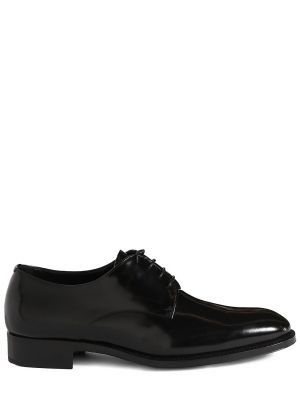 Кожени обувки в стил дерби Saint Laurent черно