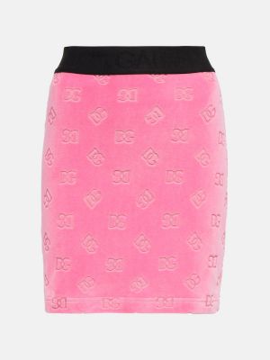 Bavlněné mini sukně Dolce&gabbana růžové