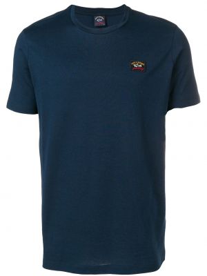 Tricou cu broderie Paul & Shark albastru