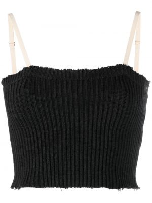 Crop top i stickad Mm6 Maison Margiela svart