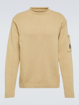 Uld striktrøje C.p. Company beige