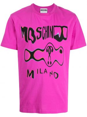 Camiseta de cuello redondo Moschino rosa