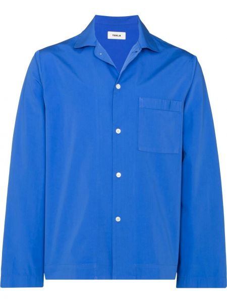 Памучна риза Tekla синьо