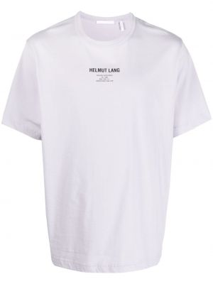 Βαμβακερή μπλούζα με σχέδιο Helmut Lang μωβ