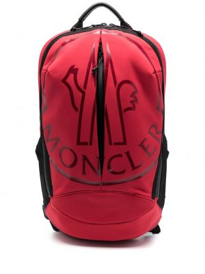 Plecak z nadrukiem Moncler czerwony
