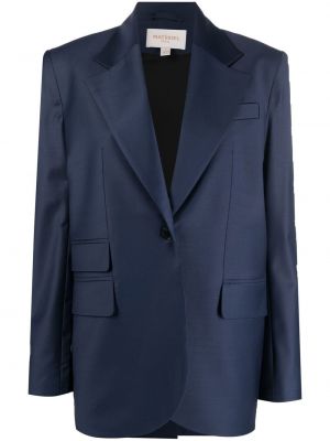 Ull lang blazer Materiel blå