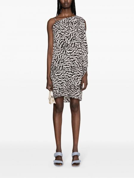 Kleid mit print mit drapierungen Karl Lagerfeld