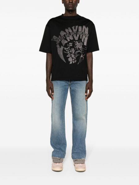 Koszulka z nadrukiem Lanvin czarna