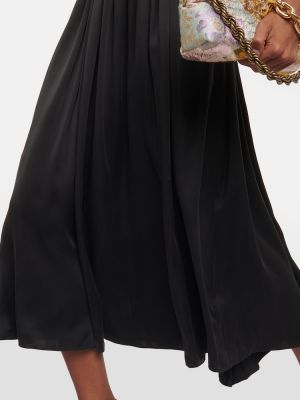 Rochie midi de mătase Zimmermann negru