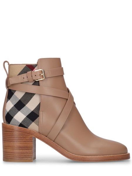 Botines de cuero Burberry beige