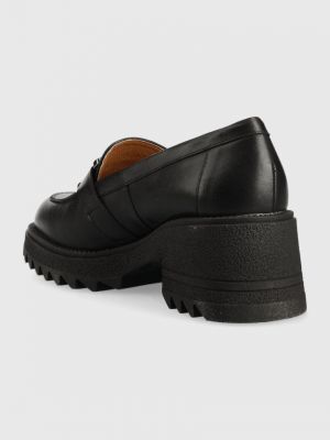 Magassarkú bőr flip-flop Charles Footwear fekete