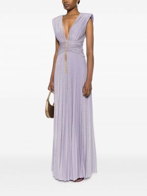 Plisuotas vakarinė suknelė Elisabetta Franchi violetinė