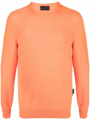 Sweter Philipp Plein pomarańczowy