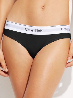 Хлопковые бикини Calvin Klein черные