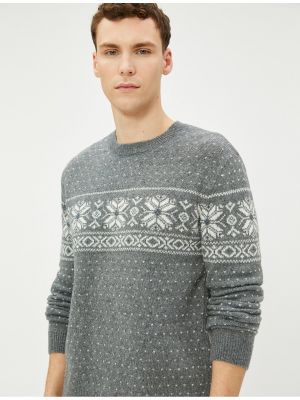 Sweter wełniany Koton szary