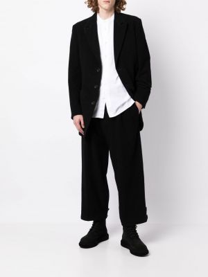 Spodnie sztruksowe relaxed fit Yohji Yamamoto czarne