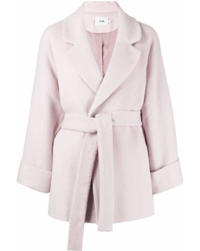 Шерстяное пальто с завязками B+ab, розовый