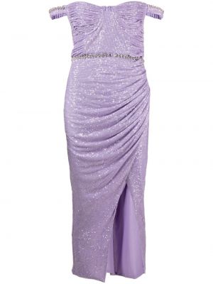 Večerní šaty s flitry Self-portrait fialové