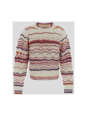 Sweter z okrągłym dekoltem Isabel Marant Etoile różowy