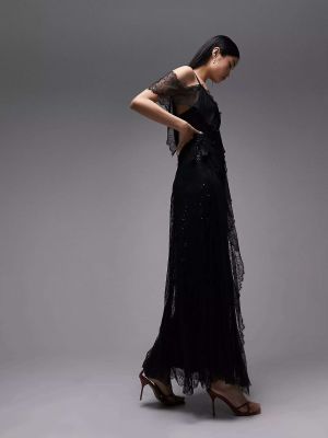 Длинное платье Topshop черное