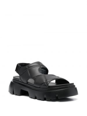 Prošívané sandály Karl Lagerfeld černé