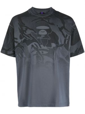 Bavlněné tričko s přechodem barev Aape By *a Bathing Ape® šedé