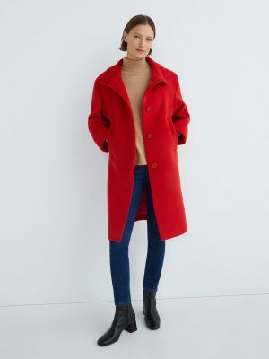 Abrigo de lana con cuello alto Fuchs And Schmitt rojo