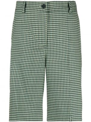 Bermuda kratke hlače s karirastim vzorcem P.a.r.o.s.h. zelena