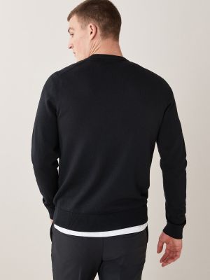 Классический свитер с круглым вырезом Fred Perry черный