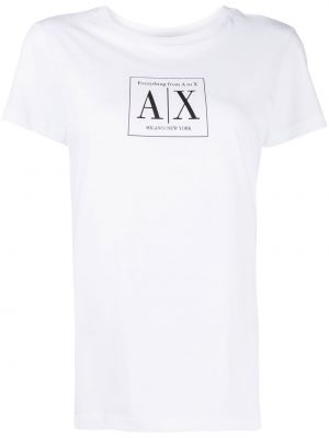 Trykt t-skjorte Armani Exchange hvit