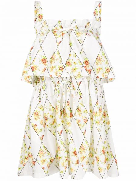 Trykt floral dress Msgm hvit