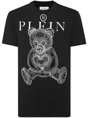 Pamut póló Philipp Plein fekete