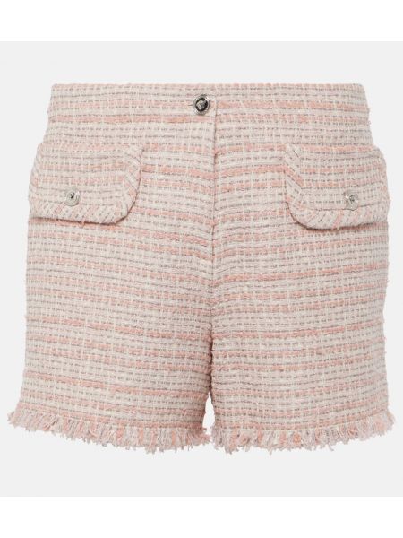 Tweed frynser shorts Versace pink