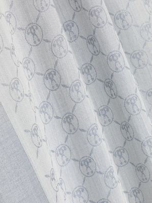Žakárový šál s třásněmi Moschino šedý